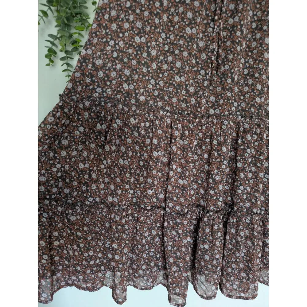 NWT Aerie Garden Party Floral Boho Tiered Maxi Skirt Size M
